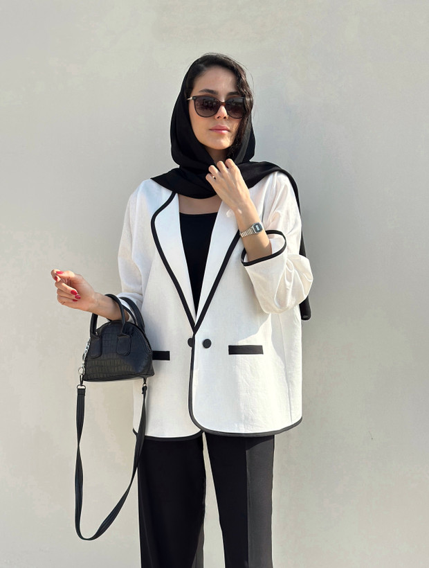 کت لینن نواردوزی white